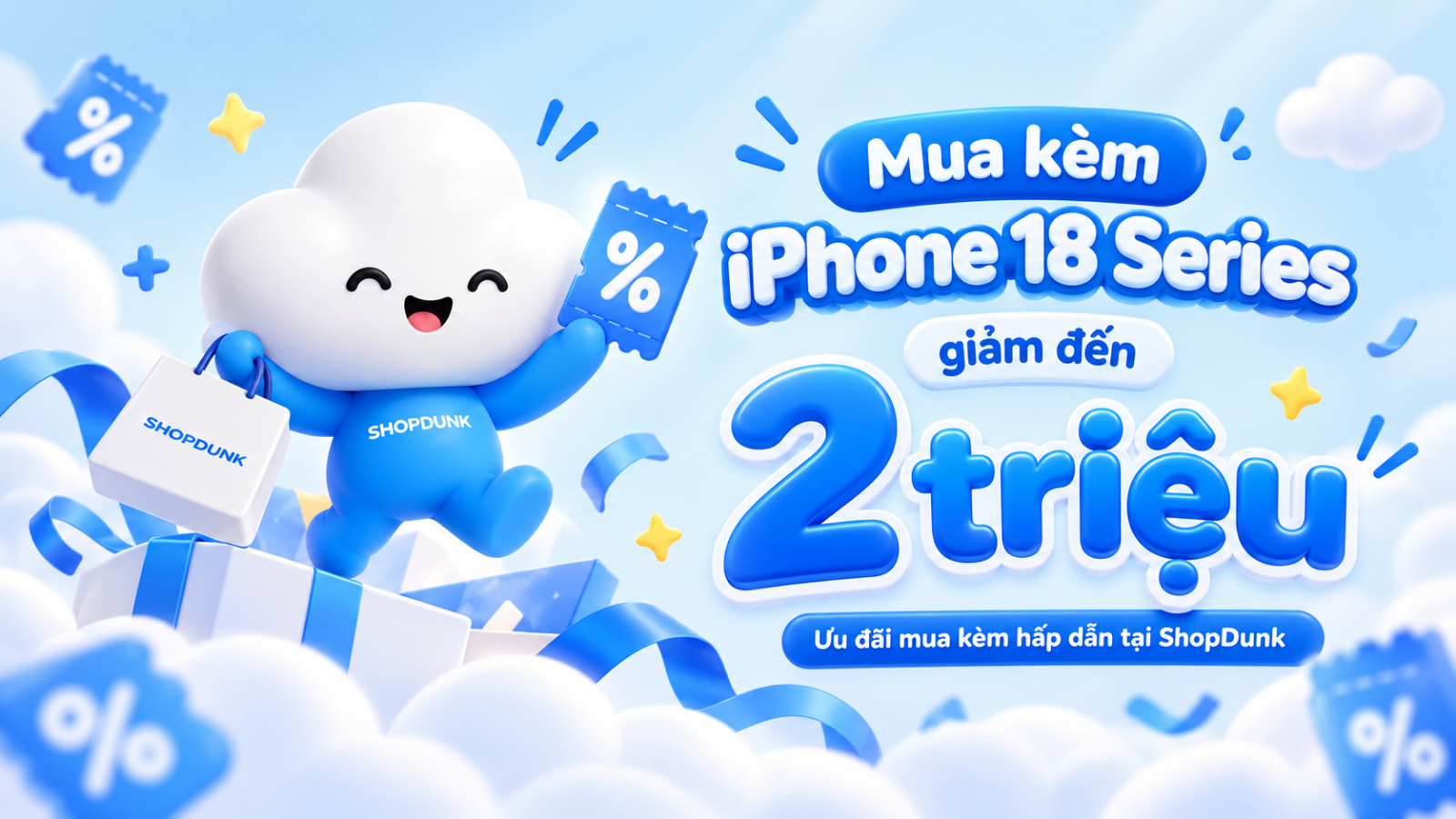 Hình ảnh cho danh mục Mua kèm iPhone 18 Series giảm đến 2 triệu: Robot Dreame, MOVA, AirPods, Apple Watch